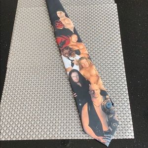 WWF WWE 1998 Character Collage Vintage Neck Tie